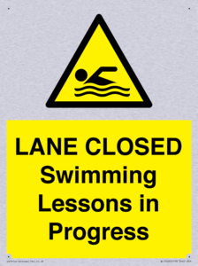LANE CLOSED Swimming Lessons in Progress